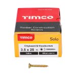 Solo Chipboard & Woodscrews 3.5 x 25 (200 Pieces)