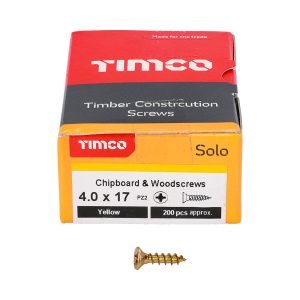 Solo Chipboard & Woodscrews 4.0 x 17 (200 Pieces)