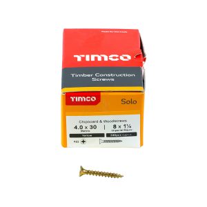 Solo Chipboard & Woodscrews 4.0 x 30 (200 Pieces)