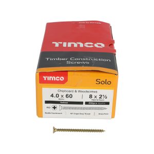 Solo Chipboard & Woodscrews 4.0 x 60 (200 Pieces)