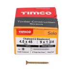 Solo Chipboard & Woodscrews 4.5 x 45 (200 Pieces)