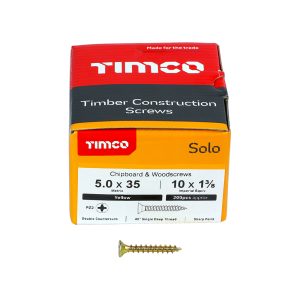 Solo Chipboard & Woodscrews 5.0 x 35 (200 Pieces)