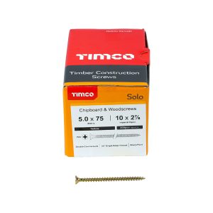Solo Chipboard & Woodscrews 5.0 x 75 (200 Pieces)