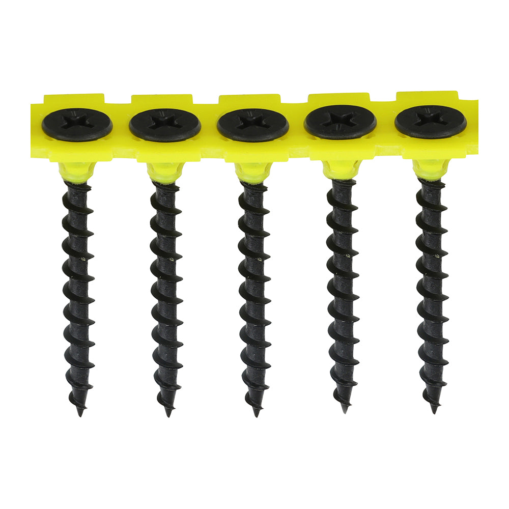 Collated Drywall Screws  PH  Bugle Coarse Thread  Black