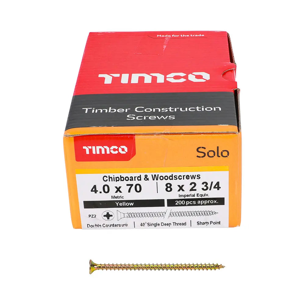 Solo Chipboard & Woodscrews 4.0 x 70 tstrade