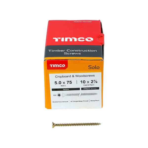 Solo Chipboard & Woodscrews 5.0 x 75 tstrade