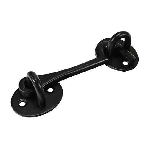 Cabin Hooks  Black 75mm 3 inches