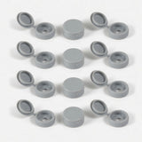 SMALL PLASTIC HINGED SCREW COVER CAPS WHITE YELLOW BLACK BLUE BROWN 6g/8g Gauge tstrade