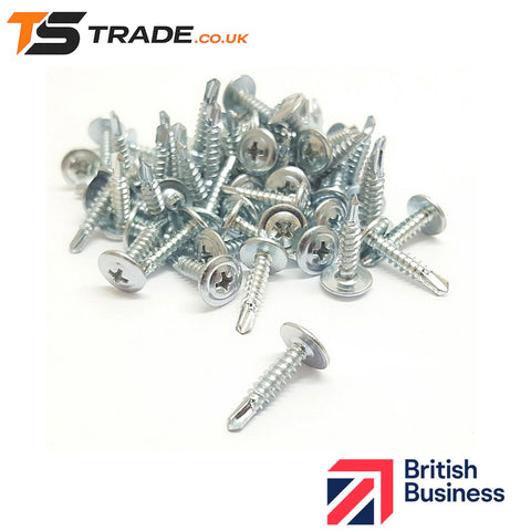 BAYPOLE SELF DRILLING/TAPPING SCREWS WAFER HEAD uPVC BAY WINDOW FIXING SCREW TEK