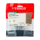 Timco Galvanised Round Wire Nails 1KG Bag – 40mm to 150mm – Strong Steel Fixings