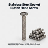 BUTTON HEAD SCREWS ALLEN KEY SOCKET DOME BOLTS A2 STAINLESS STEEL