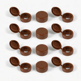 SMALL PLASTIC HINGED SCREW COVER CAPS WHITE YELLOW BLACK BLUE BROWN 6g/8g Gauge tstrade