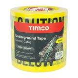 Caution Underground Warning Tape 365m x 150mm Electric Cable