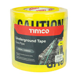 caution underground warning tape  365m x 150mm Gas Pipe