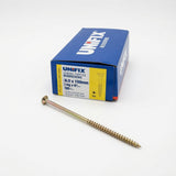 Wood Screws 6.0 X 150Mm, Box of 50, Csk Pozi Yellow Passivated Wood Screws