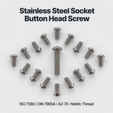 BUTTON HEAD SCREWS ALLEN KEY SOCKET DOME BOLTS A2 STAINLESS STEEL