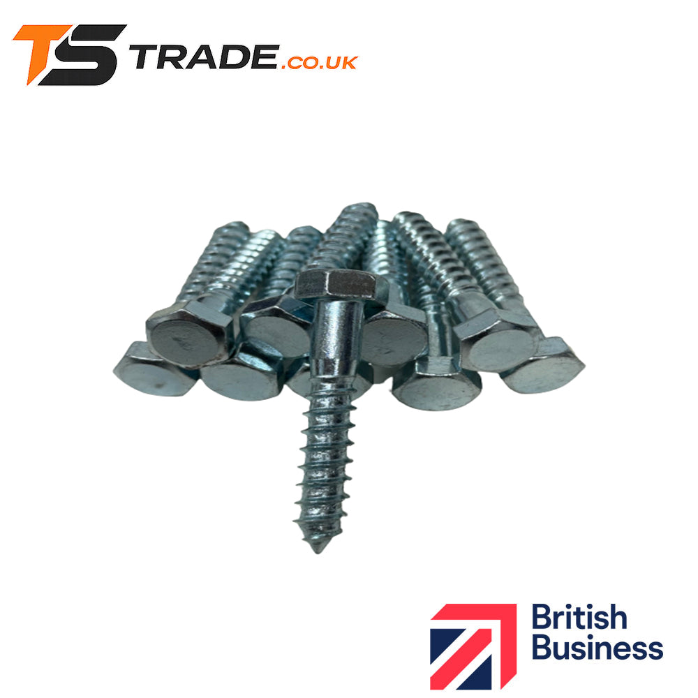 5mm M5 A2 STAINLESS STEEL COACH SCREWS HEX HEAD LAG BOLTS WOOD SCREW BOLT DIN571