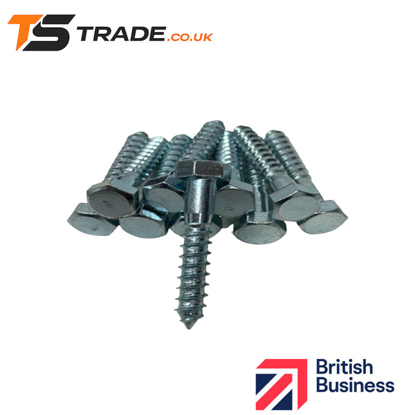 5mm M5 A2 STAINLESS STEEL COACH SCREWS HEX HEAD LAG BOLTS WOOD SCREW BOLT DIN571