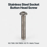 BUTTON HEAD SCREWS ALLEN KEY SOCKET DOME BOLTS A2 STAINLESS STEEL