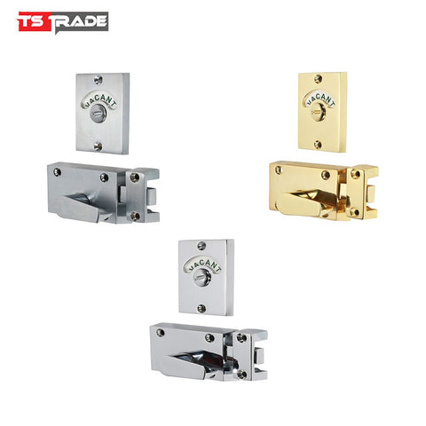 Bathroom Indicator Bolt Vacant Engaged Privacy WC Toilet Door Lock Satin Brass!