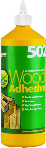 Everbuild 502 All Purpose Weatherproof Wood glue / Adhesive Bottle 500 ml