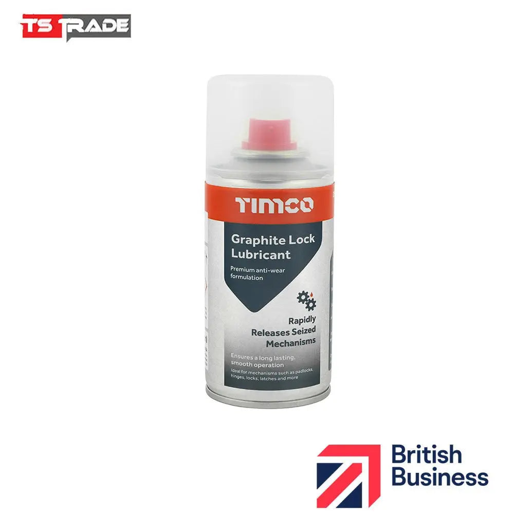 Timco Graphite Lock Lubricant Spray 80ml -Lock Oil for Padlocks, Hinges, Latches My Store
